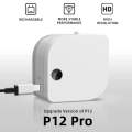 Phomemo P12Pro Li-Ion Battery Compact Bluetooth Convenient Self-Adhesive Thermal Label Printer(Gr...