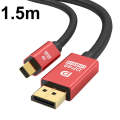 1.5m Version 2.1 Mini DP To DP Cable Monitor Computer Video Adapter Cable 30AWG OD6.3MM