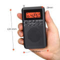 QL-218 Portable FM/AM Two-Band Alarm Clock Digital Display Radio, Style: JPN Version(Black)