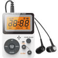 QL-06 Portable FM/AM Digital Display Two-Band Listening Test Radio, Style: JPN Version(White)