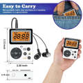 QL-06 Portable FM/AM Digital Display Two-Band Listening Test Radio, Style: US Version(White)