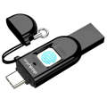 Lenovo Thinkplus TFU301 Dual Interface Type-C+USB Fingerprint Encrypted USB Flash Drive, Capacity...