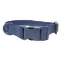 Adjustable Leash Dog Collar Waterproof Pet Traction Coil, Size: M(Navy Blue)