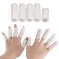 5pcs/Set Gel Finger Cots Hand Joint Crack Protector, Color: Open Style White