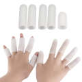 5pcs/Set Gel Finger Cots Hand Joint Crack Protector, Color: Close Style White