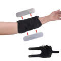 Sports Elbow Pads with Double Aluminum Plate Support Arm Sprain Fixed Protective Gear(Black)