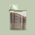 1.5L Pet Food Storage Bucket 4 Snap Dog Food Moisture Proof Sealed Storage Tank(Matcha Green)