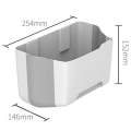 Foldable Car Bin Dual-Use Dustbin Organizer For Home And Car(White)
