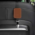 Car Rear Seat Backrest Suede Interior Multifunctional Hook(Dark Brown)