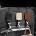 Car Rear Seat Backrest Suede Interior Multifunctional Hook(Dark Brown)