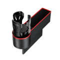 Car Seat Gap Storage Box Car Water Cup Holder Ashtray, Color: Left Black Red