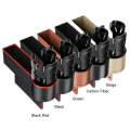 Car Seat Gap Storage Box Car Water Cup Holder Ashtray, Color: Left Black Red
