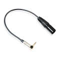0.3m 90 Degree 3.5mm Stereo TRS Male to XLR 3Pin Male Audio Cable(Black)