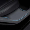 For Tesla Model Y Rear Door Built-In Sill Strip Rear Seats Anti-Kick Leather Protective Pad(Carbo...