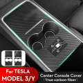 For Tesla Model 3 / Y Carbon Fiber Center Panel Protective Film Anti-Scratch Car Interior(Light)