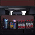 Car Trunk Leather Storage Bag Large Capacity Rear Seat Back Pouch, Style: Simple(Coffee)