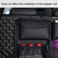 Car Trunk Leather Storage Bag Large Capacity Rear Seat Back Pouch, Style: Simple(Black)