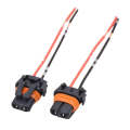 1pair For 9006 Car Headlight Socket Light Holder Plug With Cable