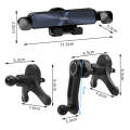 IFORCE Mobile Phone Air Vent Fixed Clip Car Navigation Support Bracket, Color: Mirror Extended