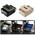 Car Tissue Box Multifunction Cup Holder Armrest Box Storage Box(Black)