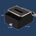 Car Tissue Box Multifunction Cup Holder Armrest Box Storage Box(Beige)