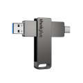 Lenovo Thinkplus MU110 USB3.2+Type-C Dual Interface Rotation Flash Drive, Size: 128GB(Grey)