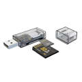 OTG Converter USB To SD/TF 2 In 1 Multi-Function Transparent Card Reader