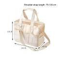 Portable Cotton Canvas Outing Shoulder Cat Bag(Beige)