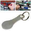 Metal Key Ring Shopping Trolley Tokens Removable Shopping Trolley Keys, Color: Silver