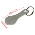 Metal Key Ring Shopping Trolley Tokens Removable Shopping Trolley Keys, Color: Black