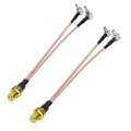 RP-SMA Female To 2 CRC9 R WiFi Antenna Extension Cable RG316 Extension Adapter Cable(15cm)