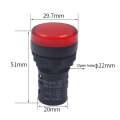 CHINT ND16-22DS LED Signal Light Power AD Indicator Lights, Model: 220V (Red)