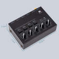 Ultra-compact 4 Channel Stereo Sound Low-noise Mixer For Recording Live Broadcasting, US Plug(MAX...
