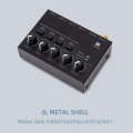 Ultra-compact 4 Channel Stereo Sound Low-noise Mixer For Recording Live Broadcasting, US Plug(MAX...