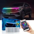 Car LED Streamer Phantom Running Lights Voice-Controlled Rhythmic Atmosphere Light With Turn Sign...