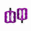 ENLEE R5 1pair Mountain Bike Pedals Bicycle Cycling Wider Non-Slip Footrest Bearing(Purple)