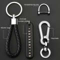 Car Key Anti Lost Woven Lanyard Pendant Keychain Cell Phone Number Plate(8 Horseshoe Buckle+Hand ...