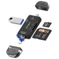 JINGHUA USB2.0 Multi-Function Card Reader SD/TF Dual Card Slot Cell Phone Computer Card Reader(Bl...