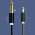 JINGHUA 3.5mm To Dual 6.5mm Audio Cable 1 In 2 Dual Channel Mixer Amplifier Audio Cable, Length: 3m