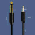 JINGHUA 3.5mm To 6.5mm Audio Cable Amplifier Guitar 6.35mm Cable, Length: 3m