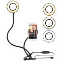 4 Inch Selfie Ring Light With Cell Phone Holder 360 Rotating Flexible Arms For Live Stream