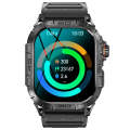 K63 1.96-Inch Heart Rate/Blood Oxygen Monitoring Bluetooth Call Sports Smart Watch, Color: Black