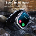 K63 1.96-Inch Heart Rate/Blood Oxygen Monitoring Bluetooth Call Sports Smart Watch, Color: Black