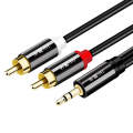 JINGHUA 1 In 2 3.5mm Audio Cable  3.5mm To 2RCA Double Lotus Computer Speaker Cell Phone Plug Cab...