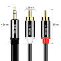 JINGHUA 1 In 2 3.5mm Audio Cable  3.5mm To 2RCA Double Lotus Computer Speaker Cell Phone Plug Cab...