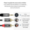 JINGHUA 1 In 2 3.5mm Audio Cable  3.5mm To 2RCA Double Lotus Computer Speaker Cell Phone Plug Cab...