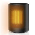 Cylindrical Ceramic Heating Warmer Quick Heat Mini Electric Heater EU Plug(Black)