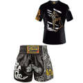 ZhuoAo Boxing Costumes Kids Sparring Fighting Shorts Muay Thai Free Fighting Tights Set, Style: S...