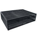 Computer Cooling Height Increase Stand Drawer Type Double Iron Desktop Storage Shelf(Black)