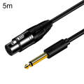 JINGHUA 6.5 Male To Female XLR Audio Cable 6.35 Three Core Balanced Microphone Mixer, Size: 5m(Bl...